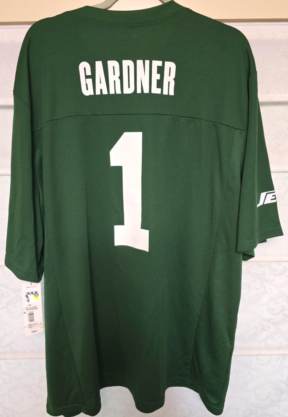 New York Jets Sauce Gardner #1 Jersey Mens 2XL Green NFL Team Apparel NWT NEW XX